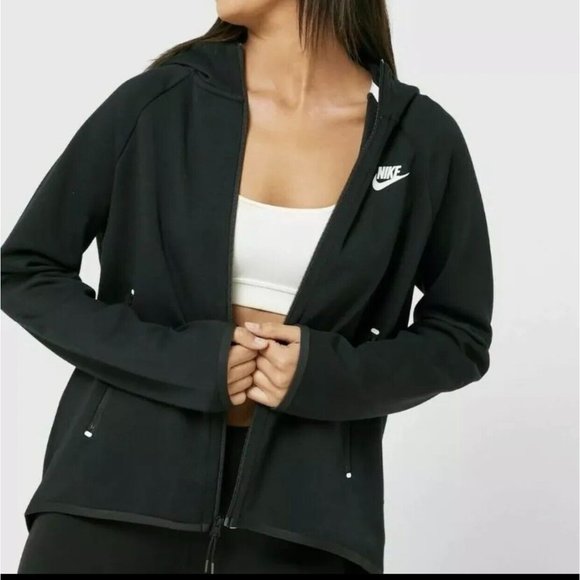 Nike Tops - Nike Sportswear Tech Fleece Black Hoodie Women's Size US size Medium Swoosh